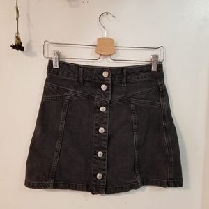 TopShop Moto Black Denim Mini Skirt